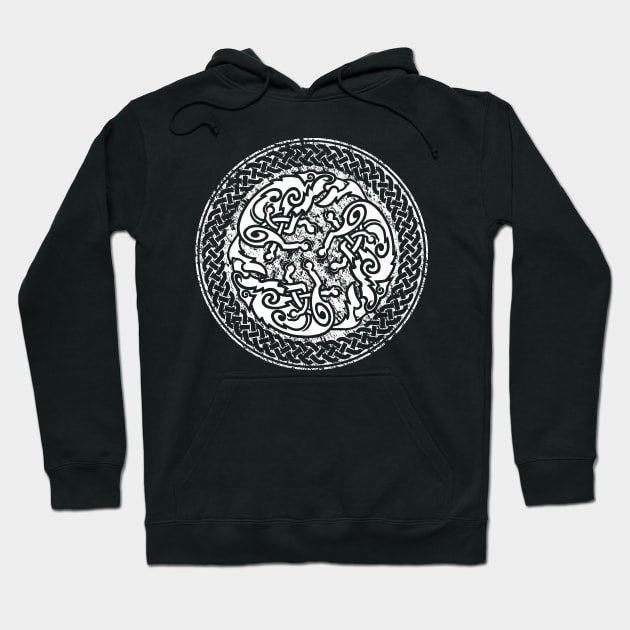 Celtic Ghost Wolves Hoodie by Tip-Tops